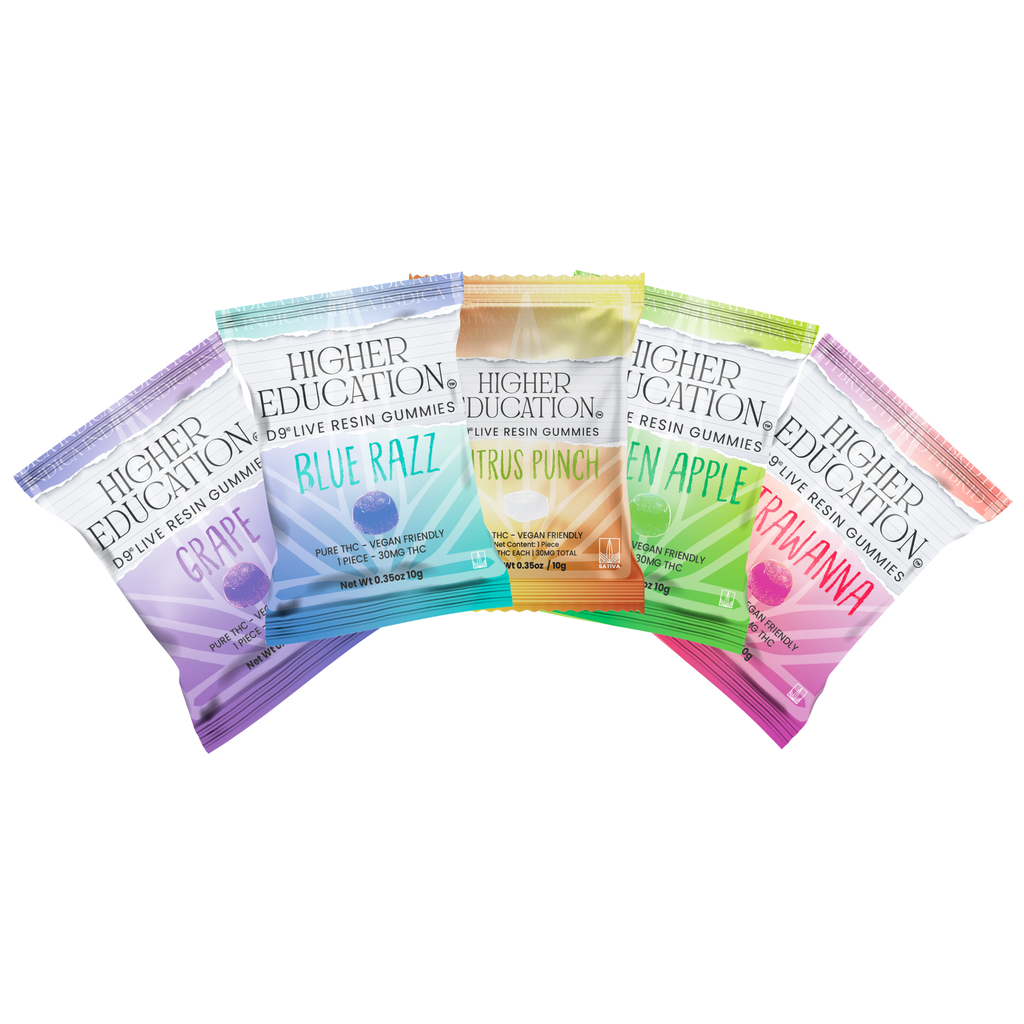Higher Education 1200mg D9 Live Resin Gummies (30mg ea) 40ct