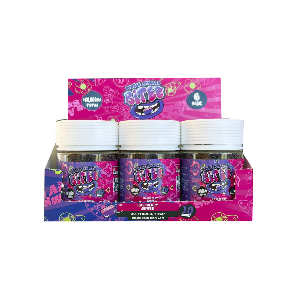 Trippy Sugar – 10ct Bitez – Raspberry Grape- 6ct display