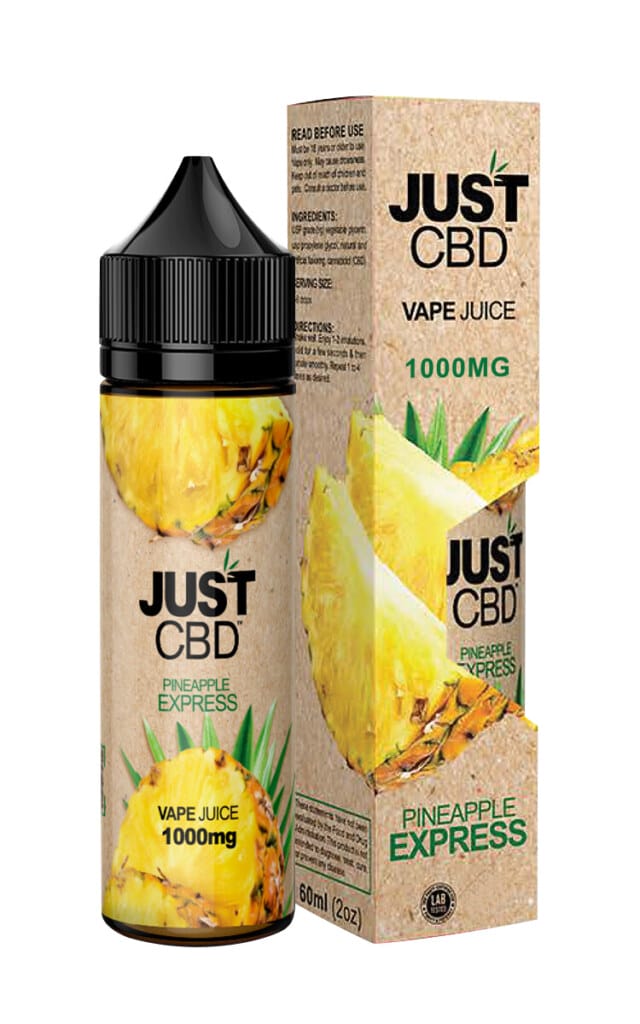 JustCBD Pineapple Express 1000 mg bottle and box