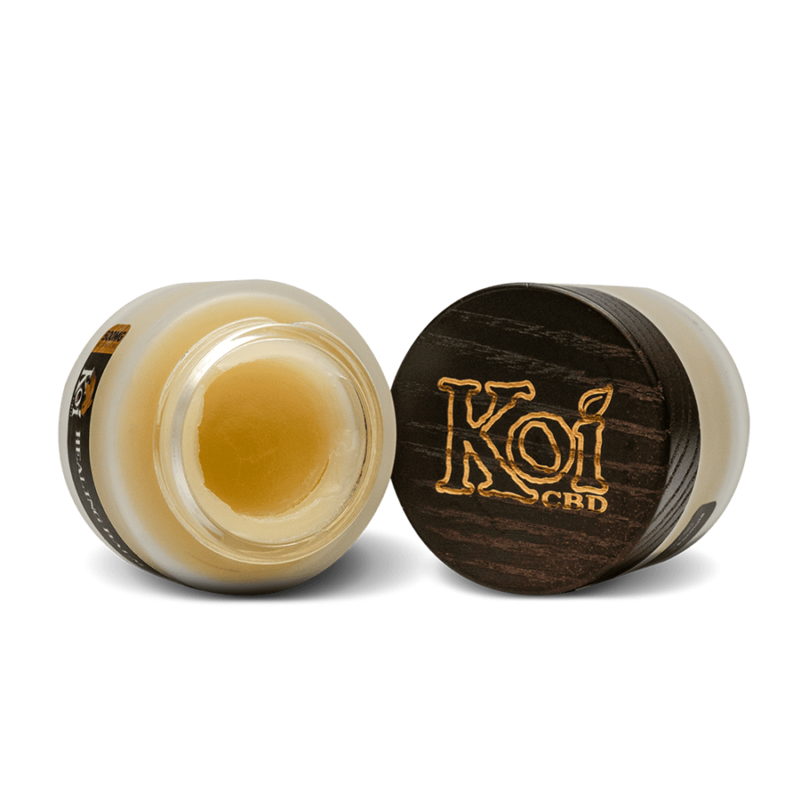 Koi Naturals Broad Spectrum CBD Balm – open jar