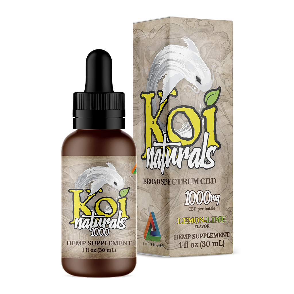 Koi Naturals Broad Spectrum CBD Oil – Lemon Lime 1000 mg