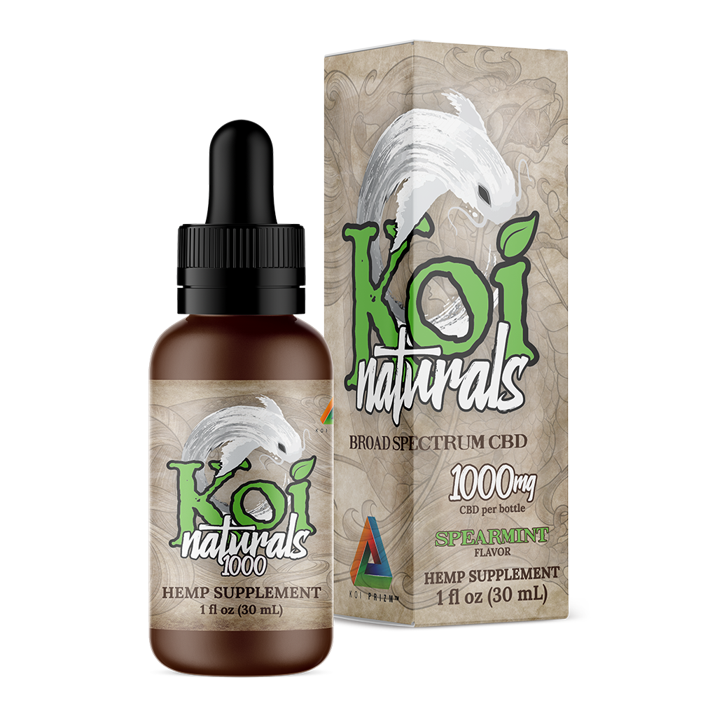 Koi Naturals Broad Spectrum CBD Oil – Spearmint 1000 mg
