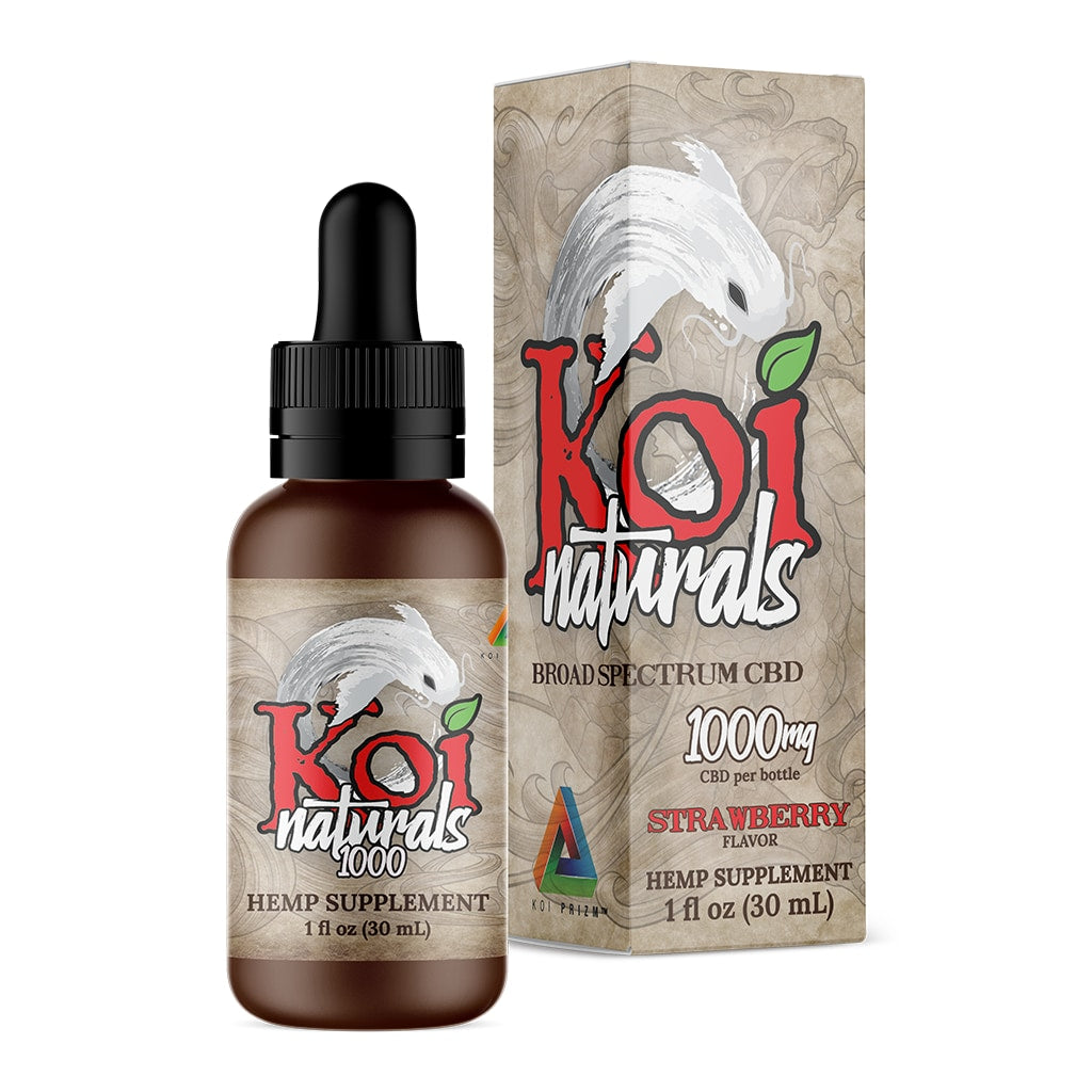 Koi Naturals Broad Spectrum CBD Oil – Strawberry 1000 mg