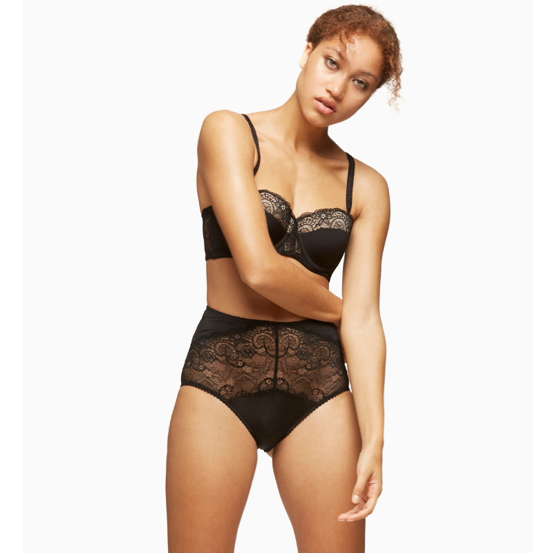 Longline Strapless Padded Lace Bra Escape Black – Blush Lingerie