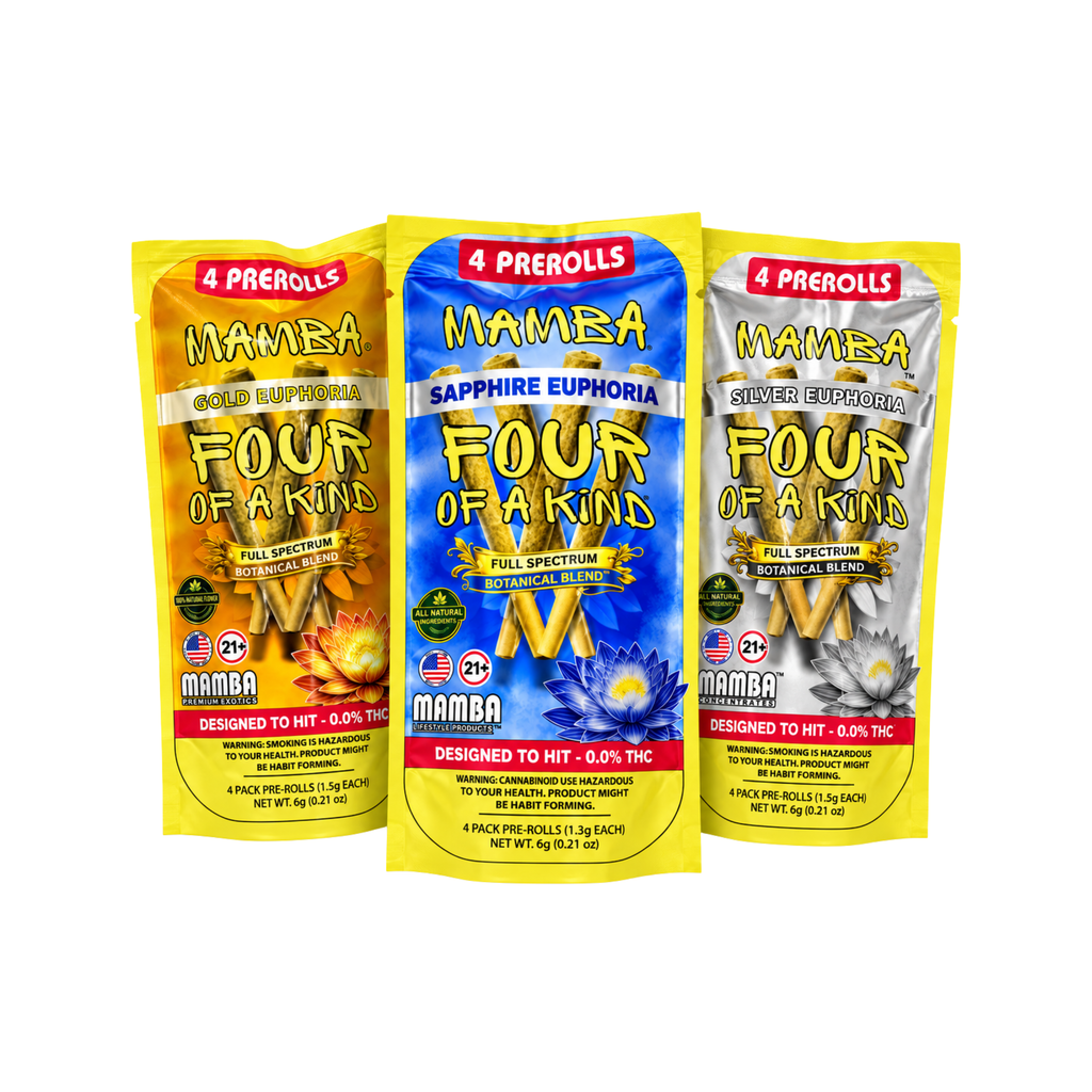 Mamba Four of a Kind THC-Free Botanical Pre-Rolls 4ct x 1.5G