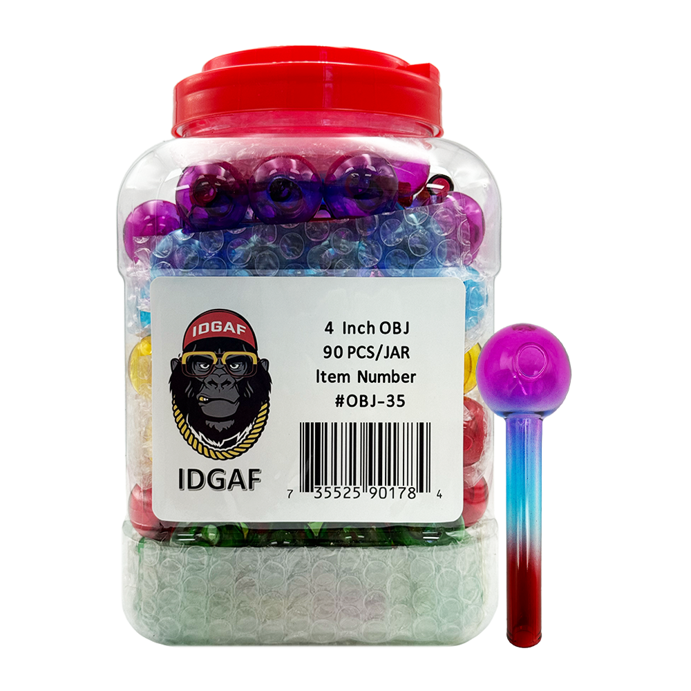 4" Rainbow Glass Oil Burner — Assorted Colors | IDGAF — sold individually
