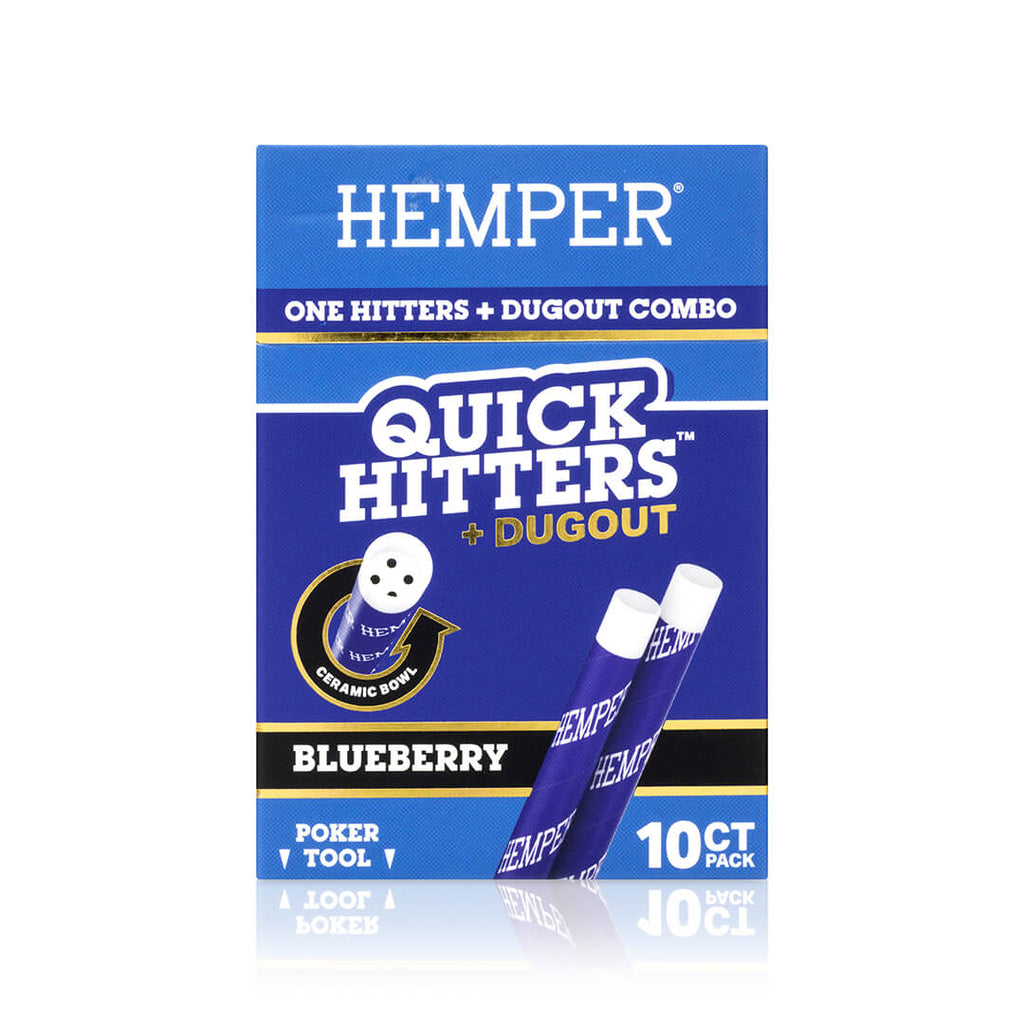 Hemper Quick Hitters Dugout 10-Packs | Blueberry - 12ct Display