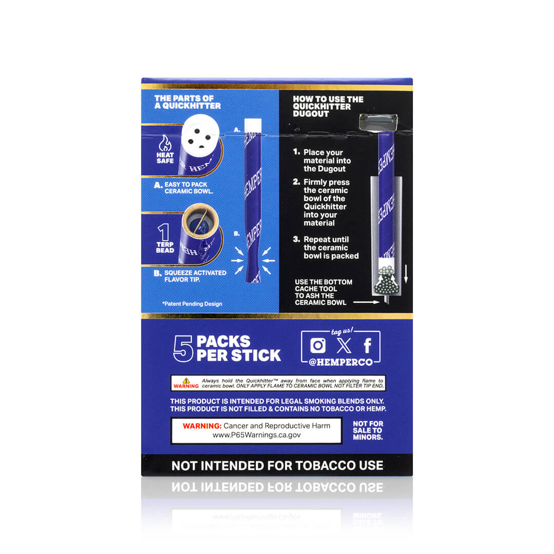 Hemper Quick Hitters Dugout 10-Packs | Blueberry - 12ct Display