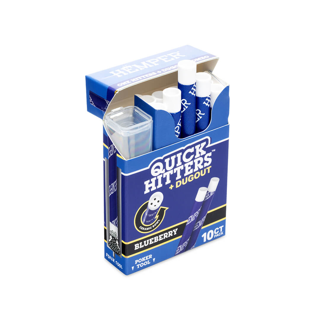 Hemper Quick Hitters Dugout 10-Packs | Blueberry - 12ct Display