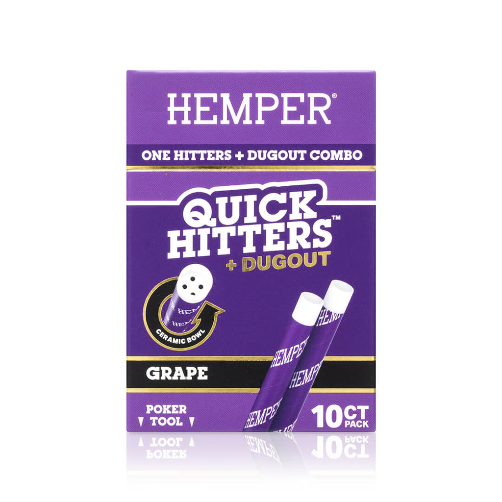 Hemper Quick Hitters Dugout 10-Packs | Grape - 12ct Display