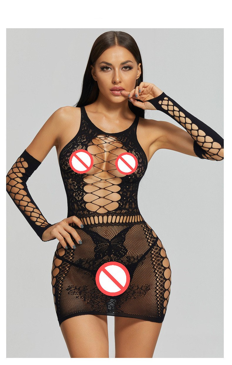 Sexy Lace Flexible Fishnet Teddy Lingerie Mesh Bodysuit Lingerie