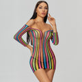 Colorful Harness Babydoll Bodysuit