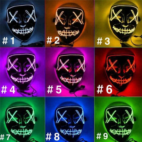 LED Purge-Style Halloween Party Mask