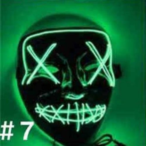 LED Purge-Style Halloween Party Mask