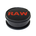 RAW Magnetic No.1 black grinder with red RAW logo, closed