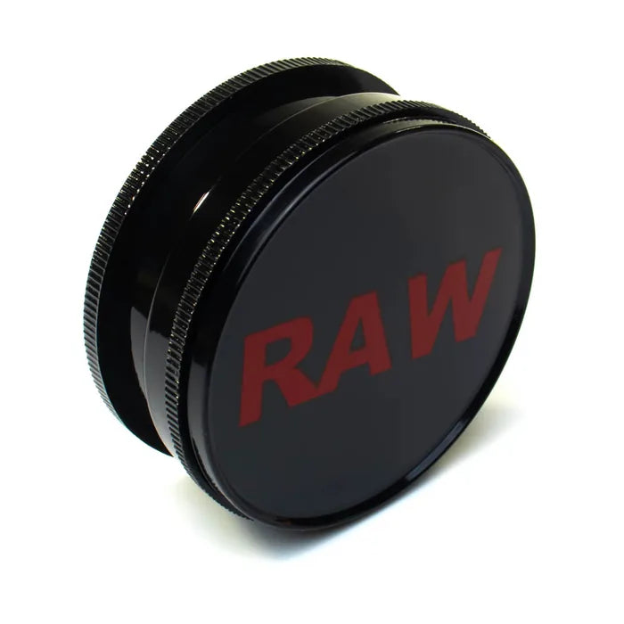 RAW Magnetic No.1 black grinder angled side view showing grip edges