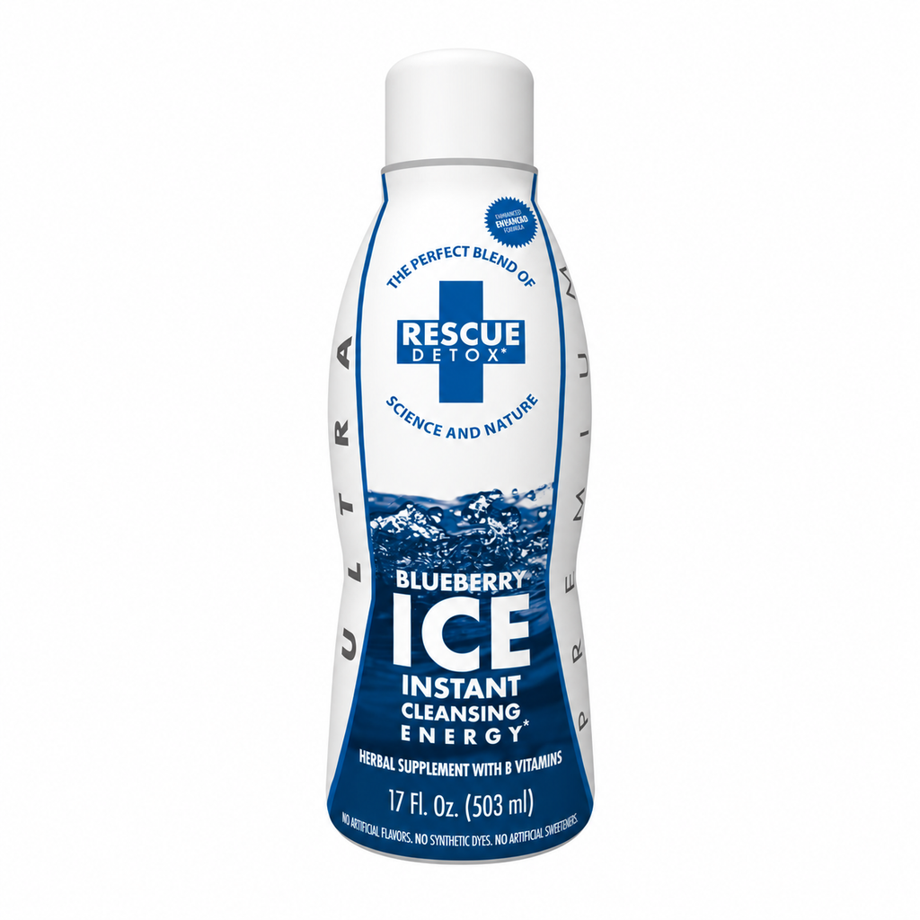 Rescue Detox ICE Ultra Premium — Blueberry — 17 fl oz on white background