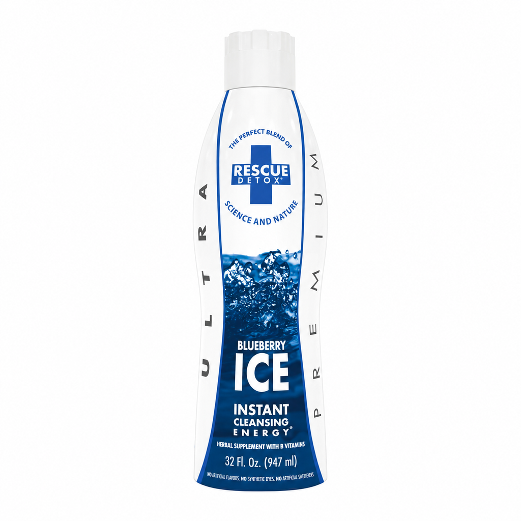Rescue Detox ICE Ultra Premium — Blueberry — 32 fl oz on white background