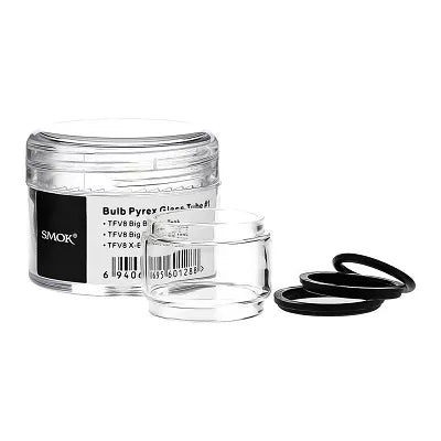 SMOK Bulb Pyrex Glass Tube replacement with packaging and O-rings