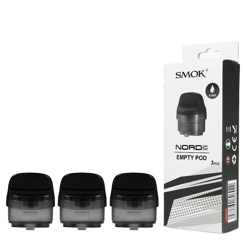 SMOK Nord C empty 4.5ml replacement pods three-pack with retail packaging