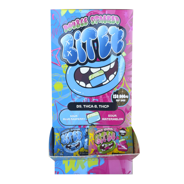 Trippy Sugar – 2ct Bitez – Sour Blue Razz / Sour Watermelon – 60ct Display