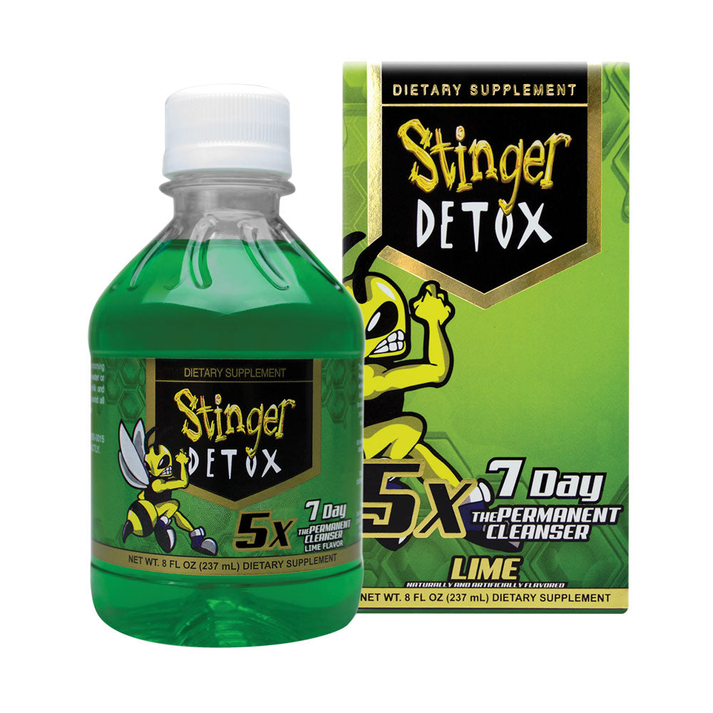 Stinger Detox 5X 7 Day Lime 8 fl oz bottle and packaging