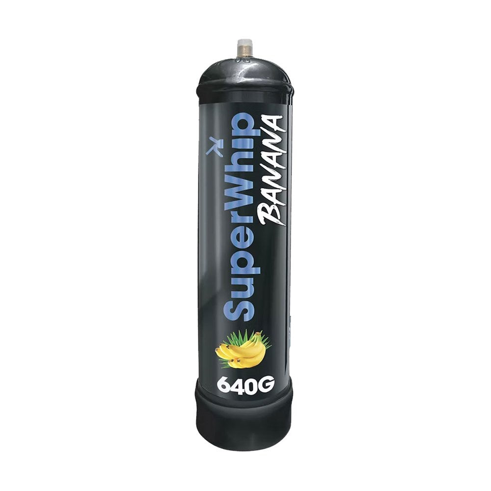 Super Whip 640g banana cream charger — distributor product photo