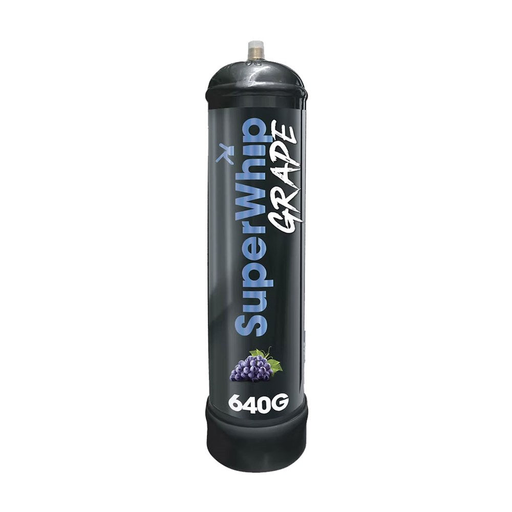 Super Whip 640g grape cream charger — distributor product photo
