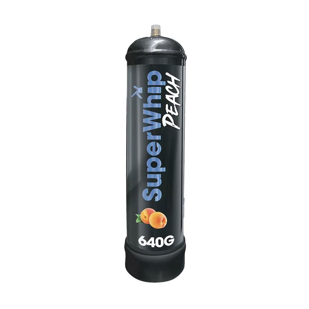 Super Whip 640g peach cream charger — distributor product photo