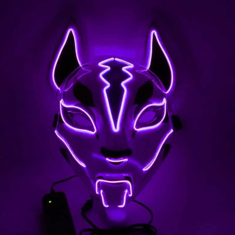 Neon EL Wire Joker Halloween Mask