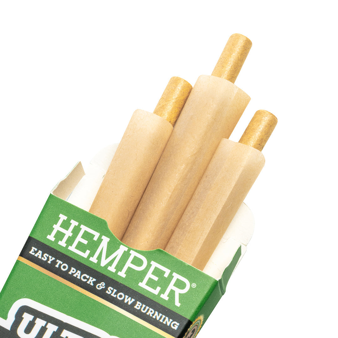 Hemper 3PK King Size Pre-Rolled Cones | Unbleached Paper - 24ct Display