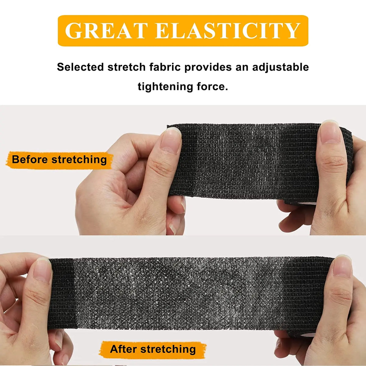 3/6/12/24/48/96pcs 2"x 5 Yards Tattoo Grip Tape Wrap, Elastic Bandage