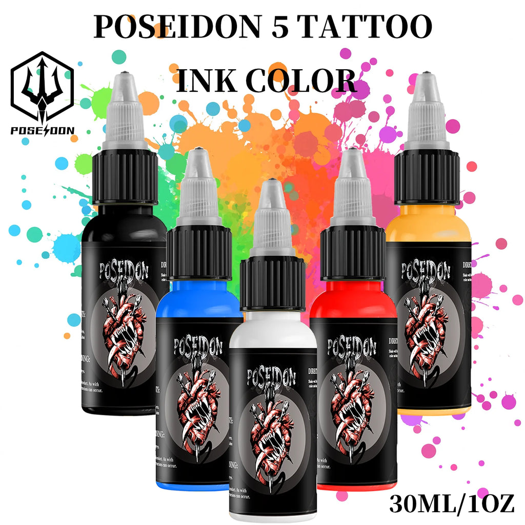POSEIDON 30ml 5-Color Tattoo Ink Set
