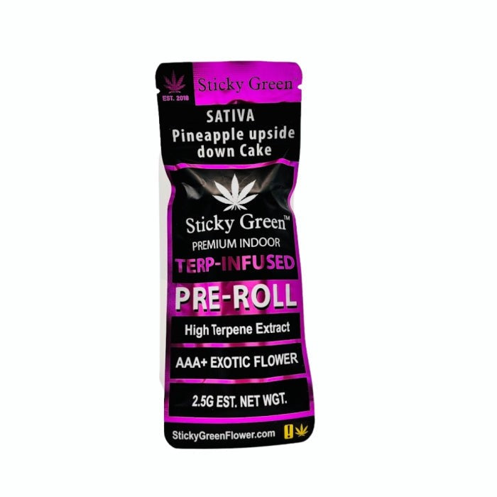 Sticky Green Terp-Infused Pre-Rolls — Pineapple Upside Down Cake