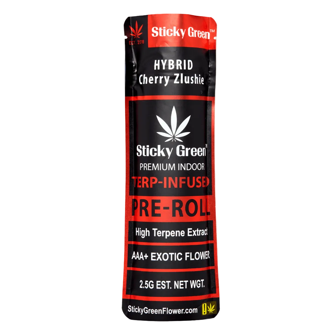 Sticky Green Terp-Infused Pre-Rolls — Cherry Zlushie
