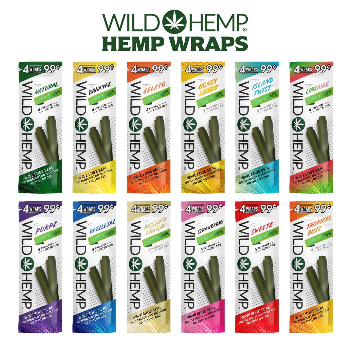 Wild Hemp wraps - flavor lineup