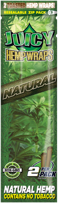Juicy Jay's Natural hemp wraps - 2-wrap pouch