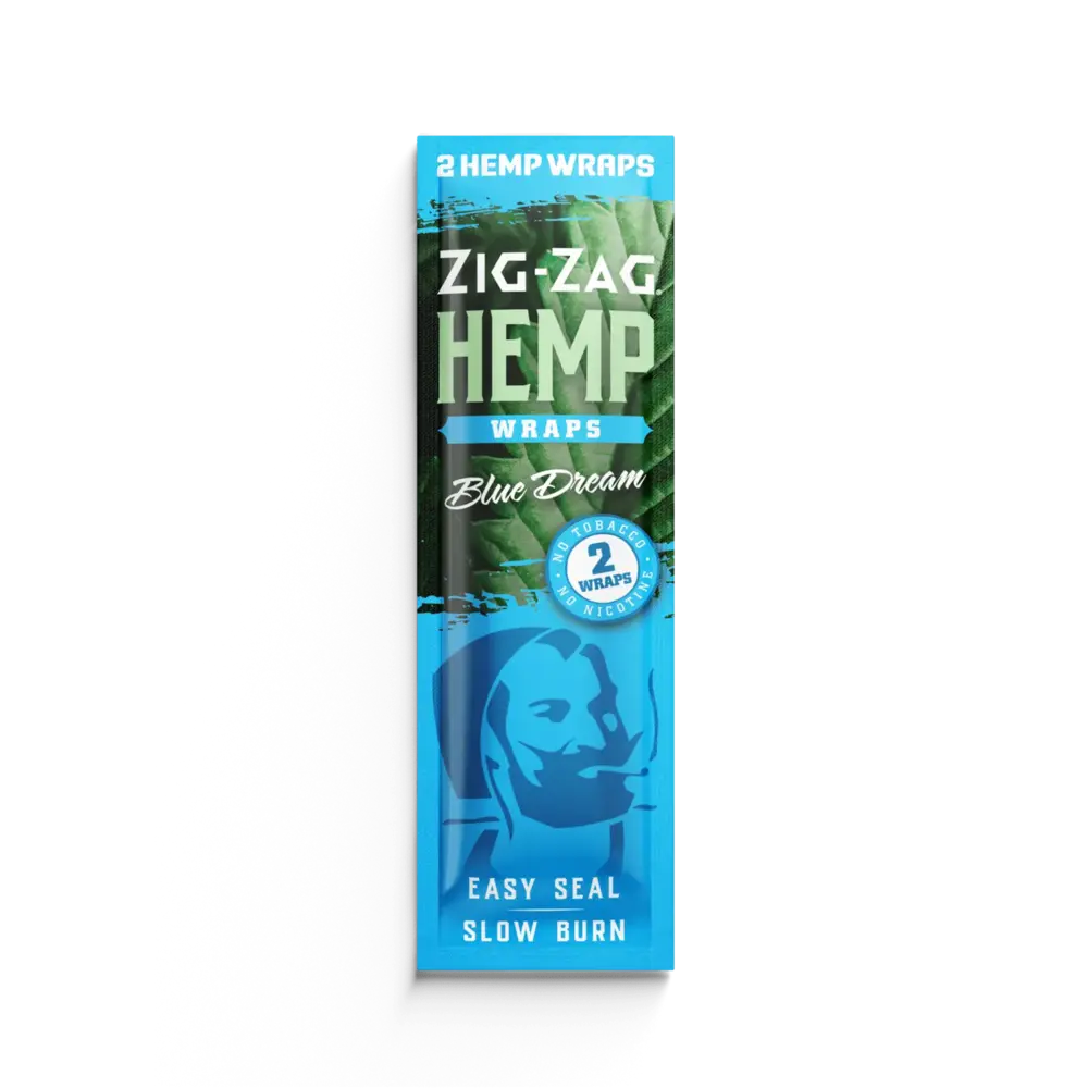 Zig-Zag Blue Dream hemp wraps - retail pouch
