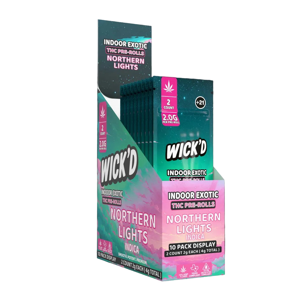 Wick'd Indoor Exotic THC Pre-Rolls – 2 Pack / 4 g – Northern Lights