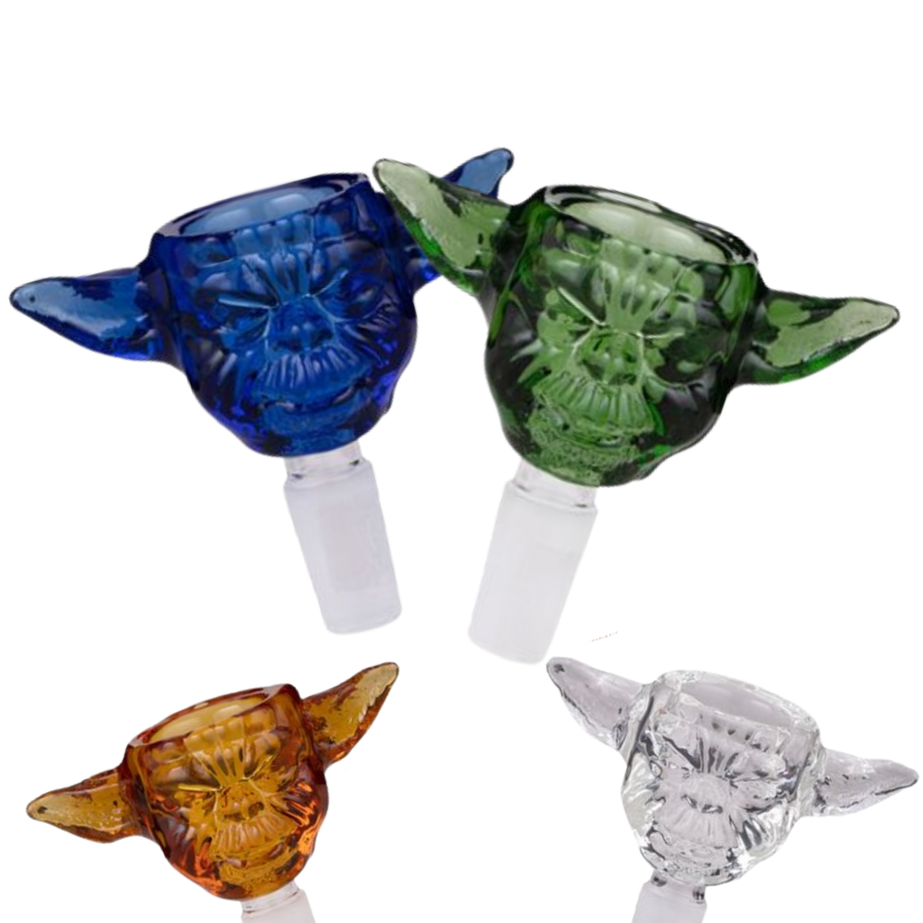 14mm Premium Bowl Thick Glass Yoda Shape Bowl Head Holder