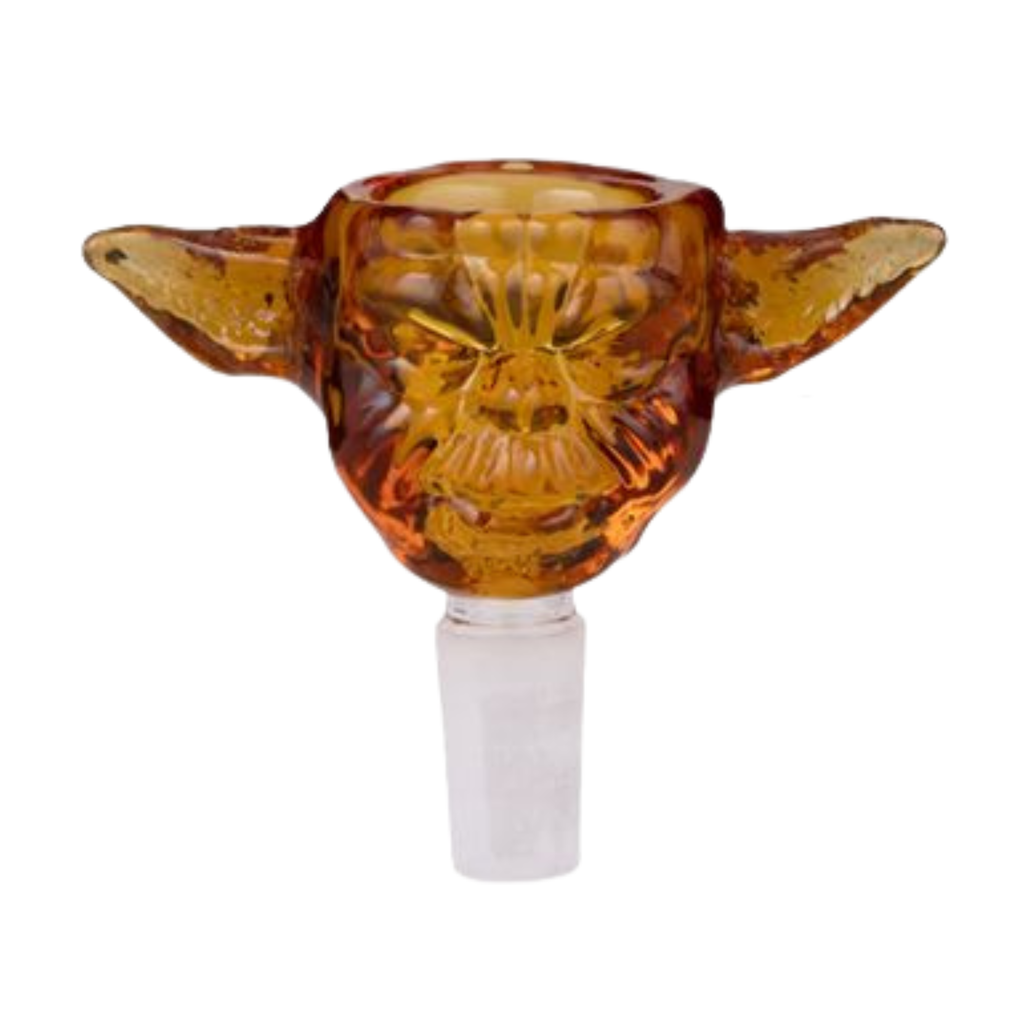 14mm Premium Bowl Thick Glass Yoda Shape Bowl Head Holder